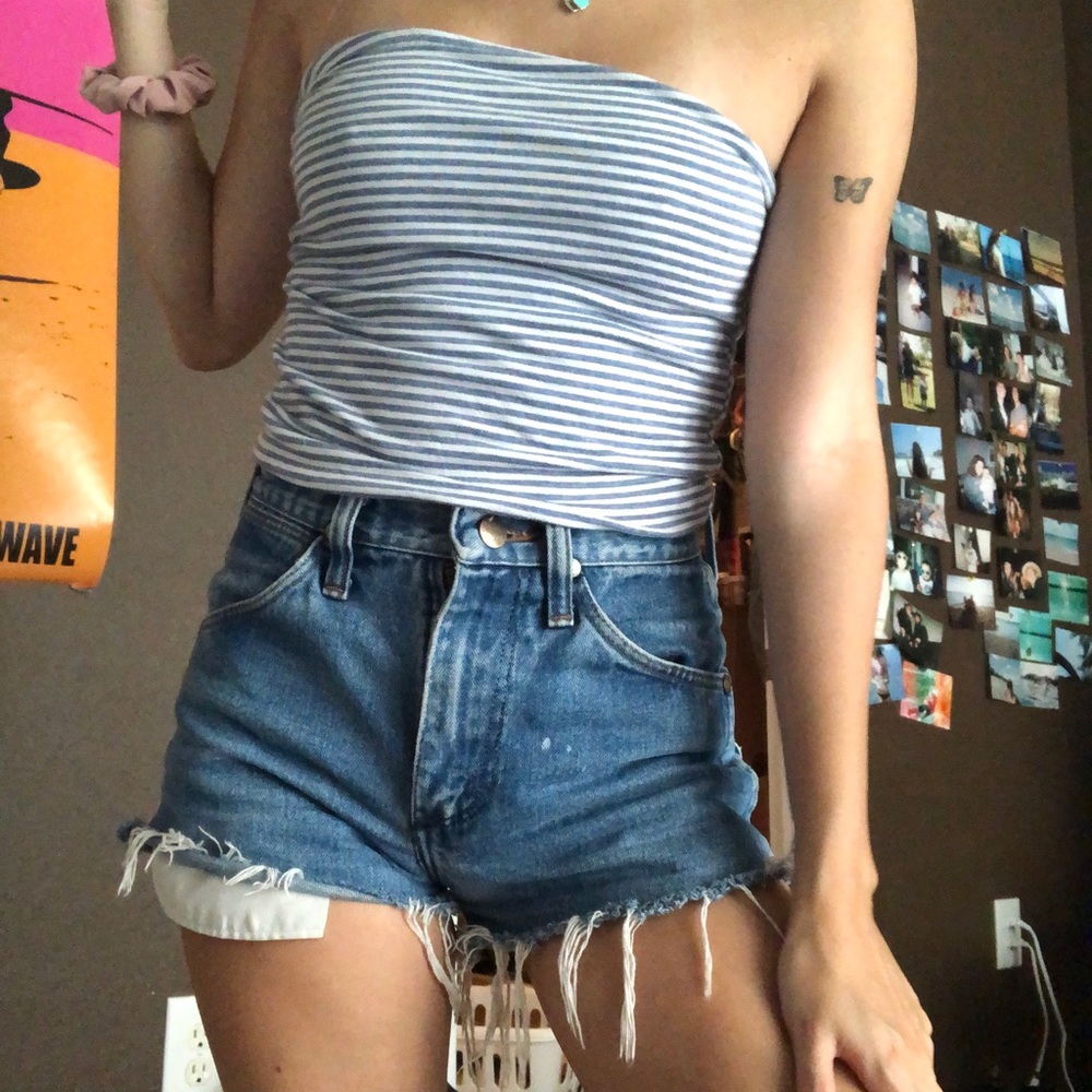 brandy striped tube top